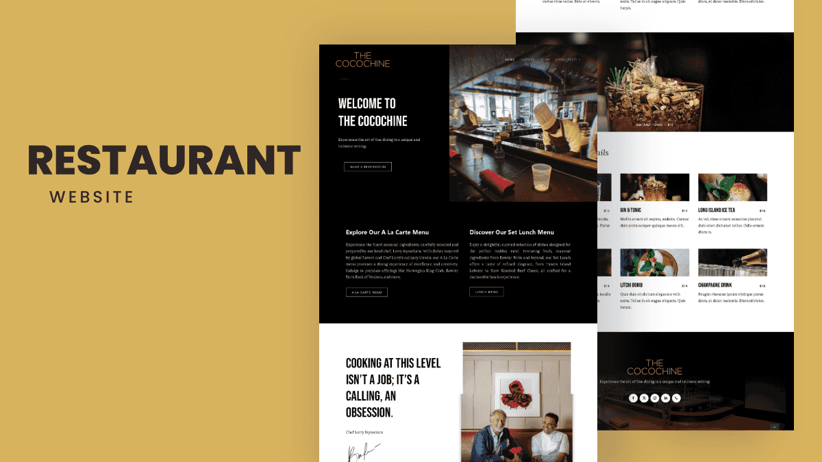 The Cocochine Restaurant Website The Cocochine Restaurant Website
